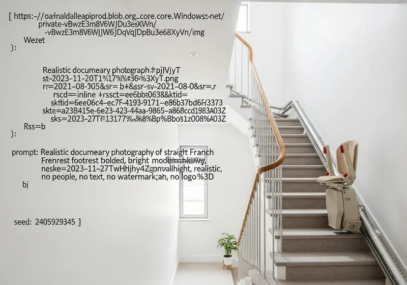 Monte-escalier droit installé dans une maison de Feytiat